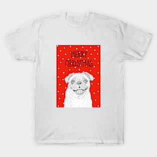 Pug Christmas Greeting T-Shirt